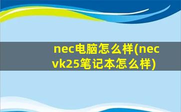 nec电脑怎么样(nec vk25笔记本怎么样)